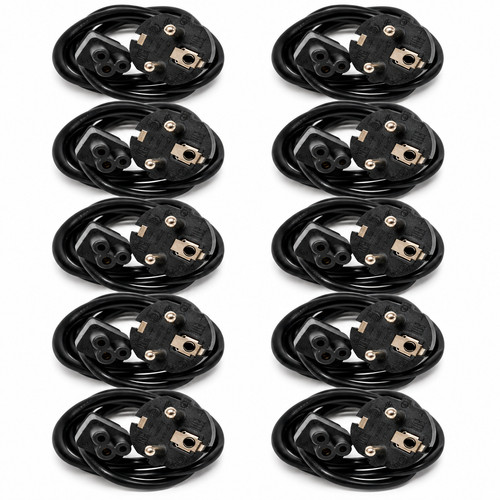 10x kaltgerätekabel schuko - kaltgerätekabel,