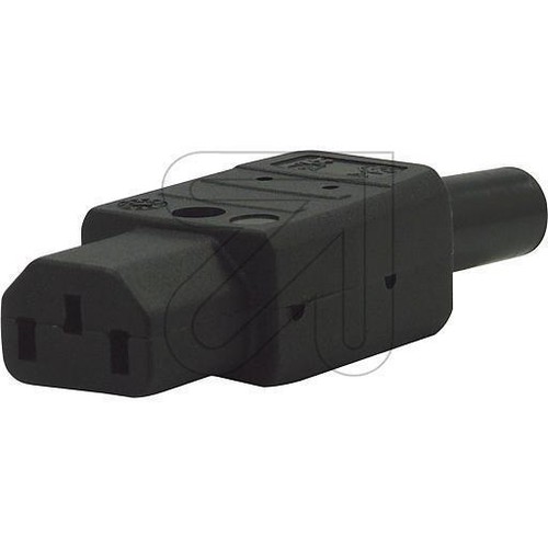 Kaltgerätestecker schwarz