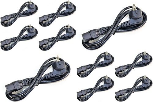 10x kaltgerätekabel monitor - 10x,